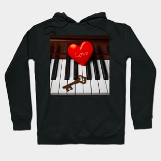 Love Heart With Skeleton Key Hoodie